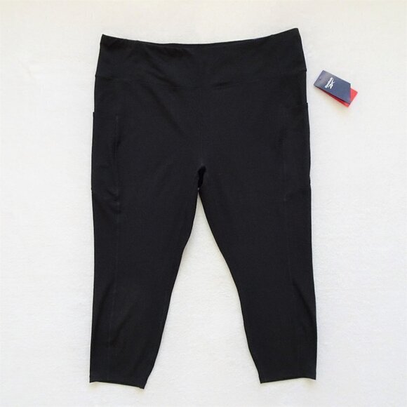 Reebok Stretch Leggings Plus Size 3X Black Active Wear Exercise Gym Yoga - Picture 1 of 6
